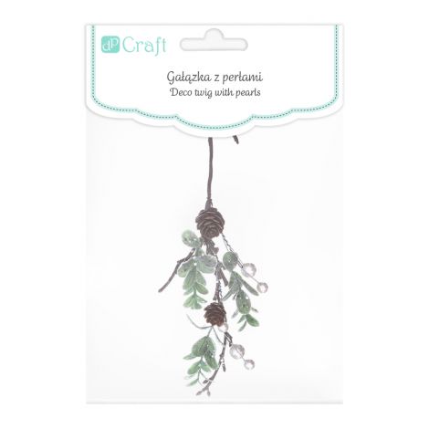 Gałązka dpCraft z perłami, 20cm - 2